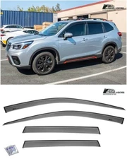 For 19-Up Subaru Forester JDM Smoke Tinted Side Window Vent Rain Deflectors