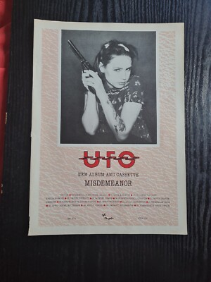 UFO MISDEMEANOR   1985 MUSIC ALBUM ADVERT 8.5X11.7'' POSTER