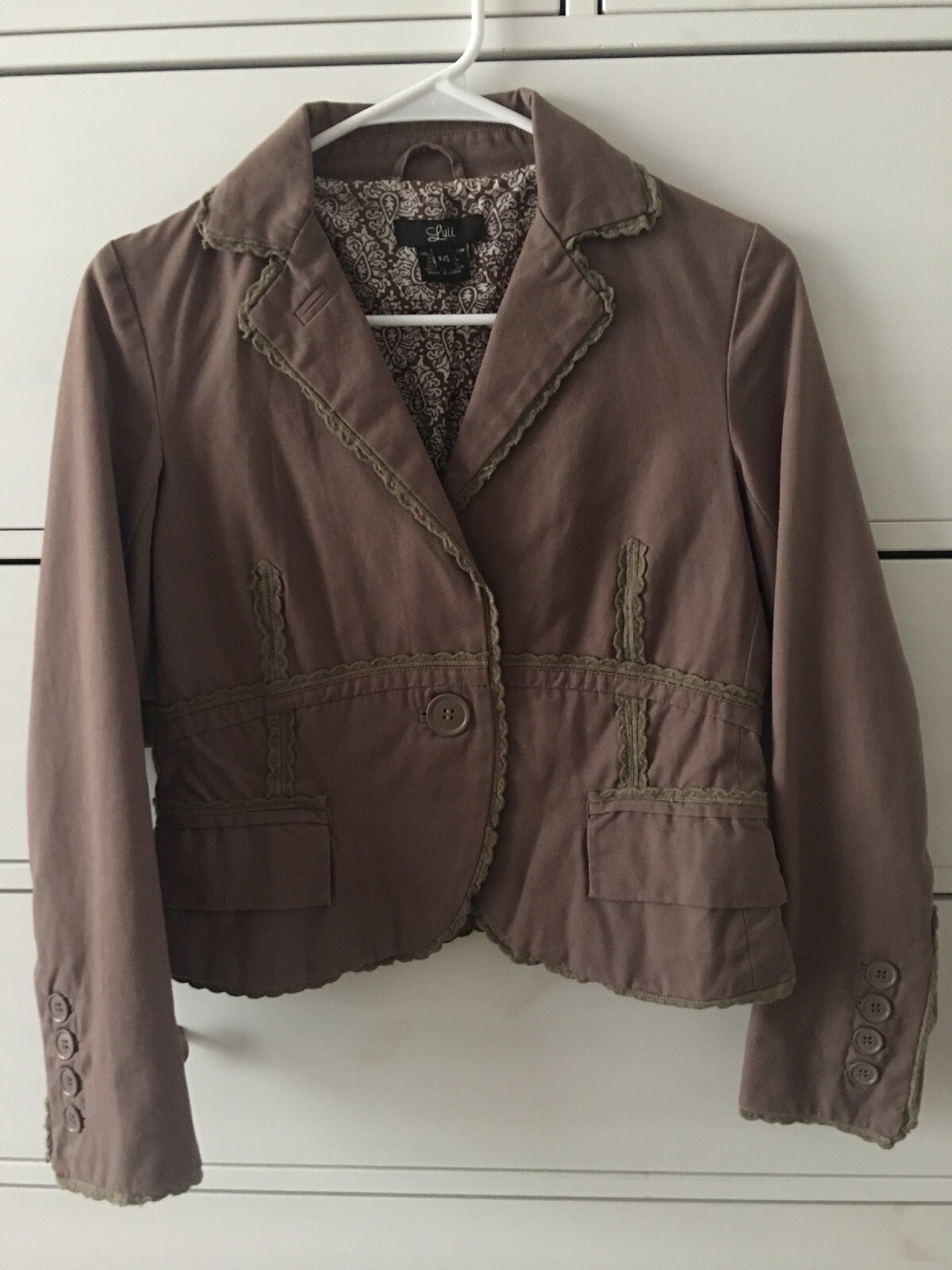 Luii Petite Small blazer jacket button front pock… - image 1