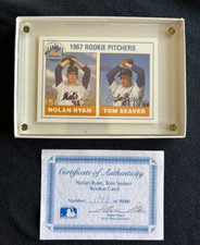 1967 Nolan Ryan & Tom Seaver Rookie Pitchers 1990 Jumbo Card w/ Facsimile autos