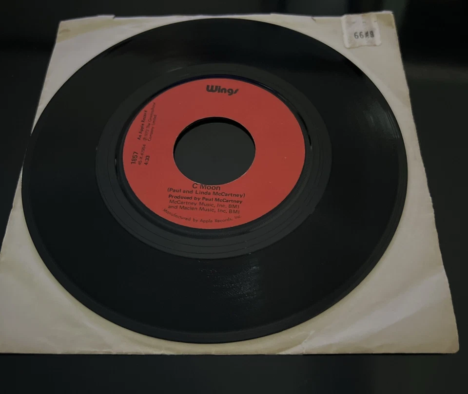 Wings Hi, Hi, Hi, C Moon 1972 Apple Records #1857 45 RPM Single Paul McCartney - Image 3 of 4