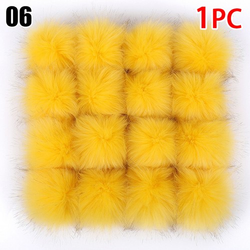 Faux Fox Fur Pom Pom Balls DIY for Hats Keychains Scarves Bags Accessories - - Picture 7 of 44