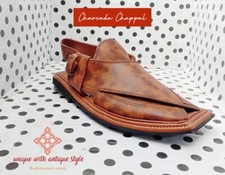 US 6,7, 8,9,10,11 MEN'S HANDMADE CHEREMAL CHARSADA LEATHER PESHAWARI CHAPPEL