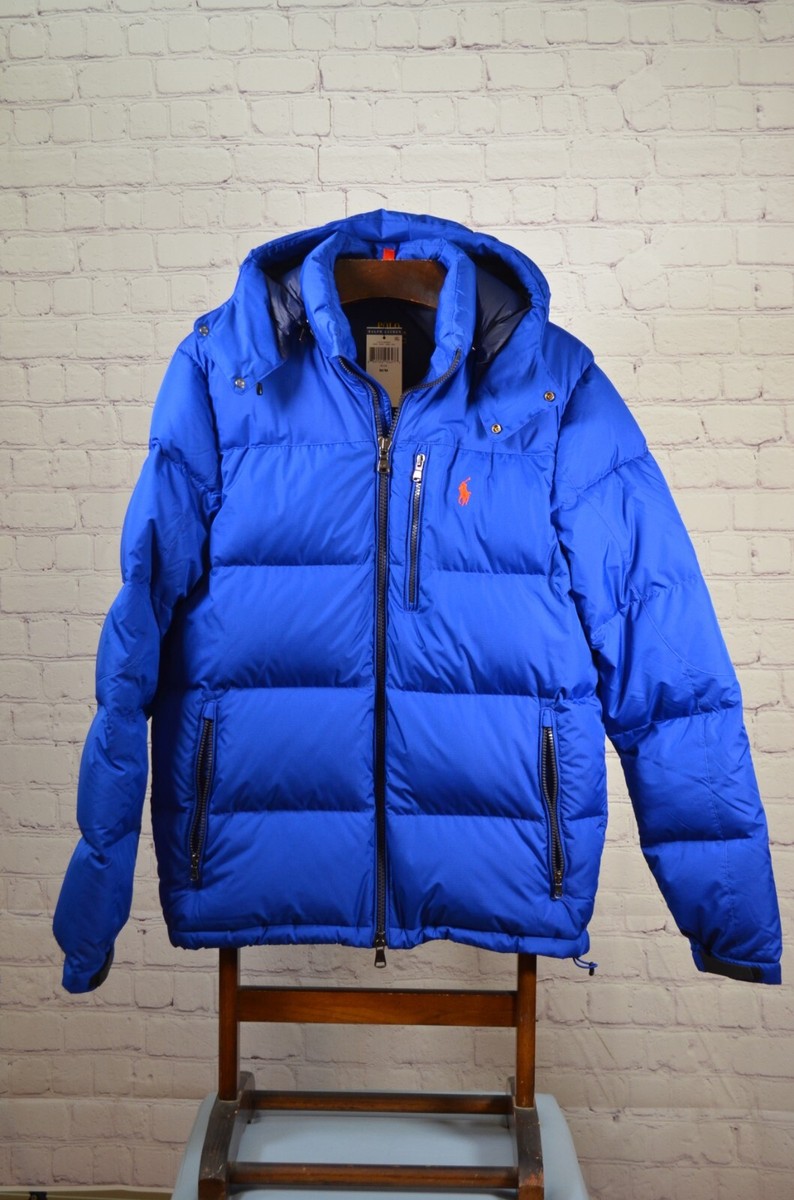 Polo Ralph Lauren Gorham Down Jacket Puffer Coat Blue Water Repel