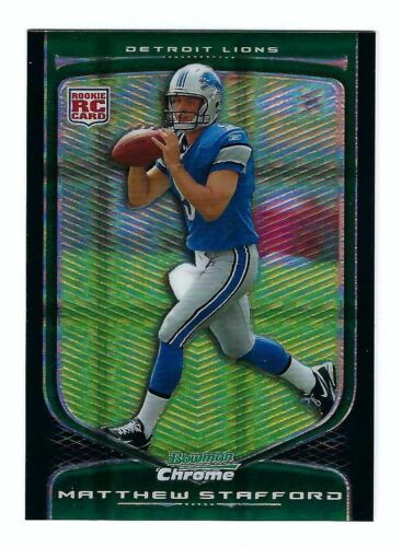 2009 Bowman Chrome Matthew Stafford #/250 XFRACTOR RC Lions Los Angeles Rams - Picture 1 of 3