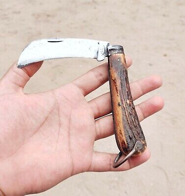 Antique Original Old Wednesbury Knife Rare Hawkbill Blade Antique Original Old Wednesbury Knife Rare Hawkbill Blade