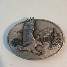 THE EAGLE a great bird and symbol vintage 1982 siskiyou belt buckle USA