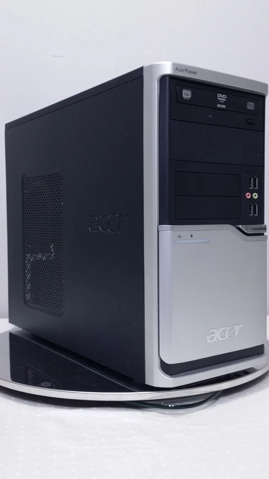 AcerPower FH Pentium D CPU 2.80GHz 1GB RAM 160GB HDD Windows 7 Desktop Computer - Image 3 of 4