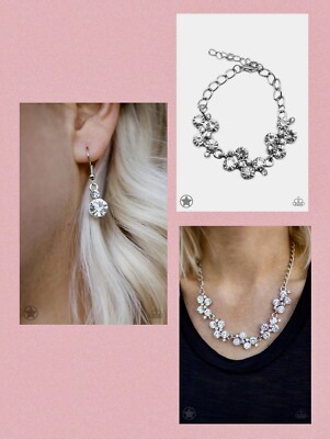 Paparazzi Hollywood Hills Blockbuster Necklace W/ Earrings & Bracelet Prom