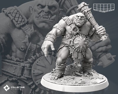 Oger mit Keule Miniatur Riese Monster Figur für TTRPG's wie D&D 5e Pathfinder