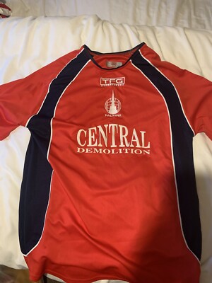 Falkirk Fc Away Shirt 2005 2006 TFG Central Demolition Size Small