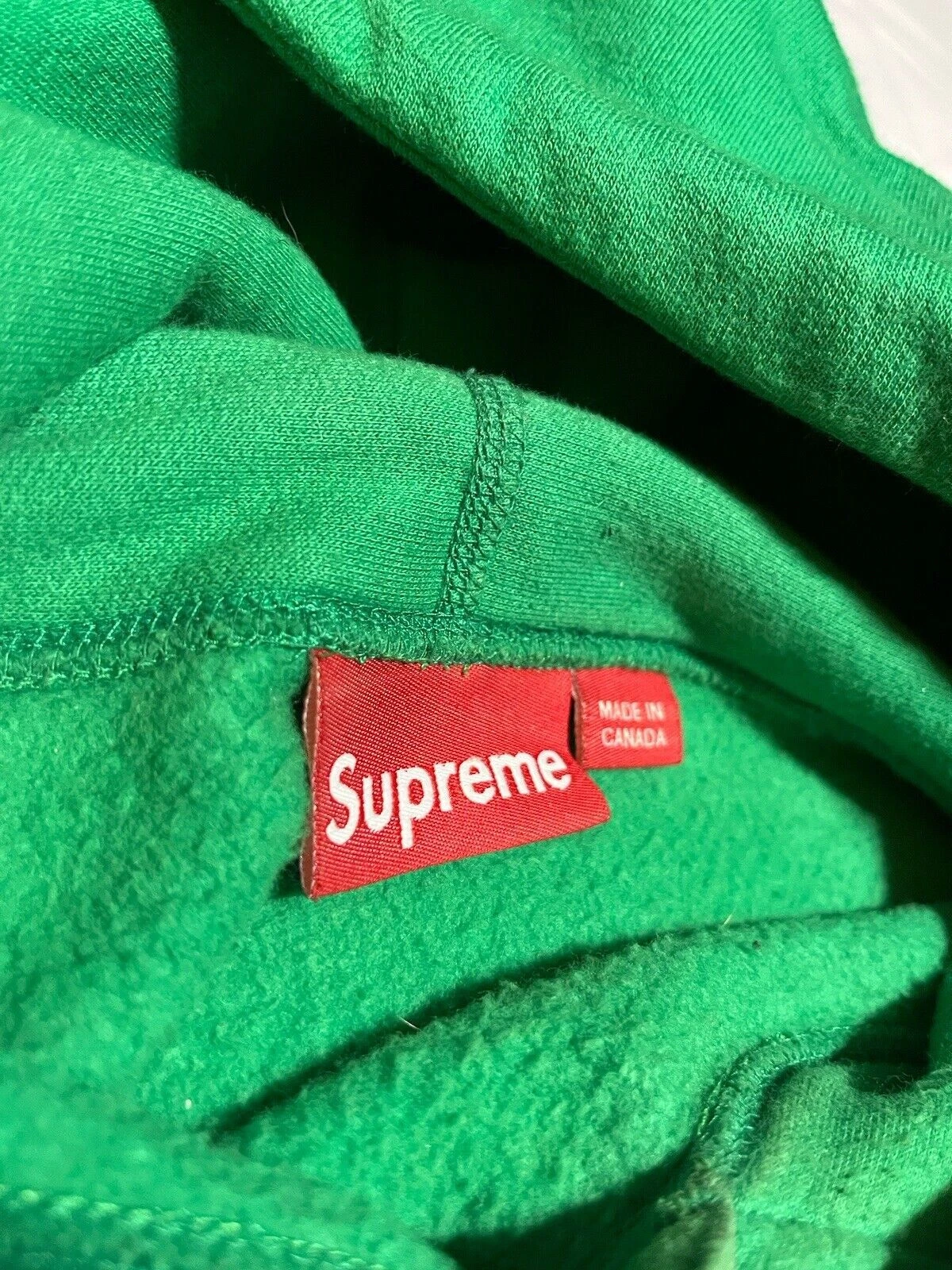 Felpa con cappuccio logo arabo supreme verde SS12 GM1