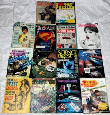 Magazine/Catalog Lot Of 14, 1970-1986, Sea Monsters Real West Timex INNOVATIONS+