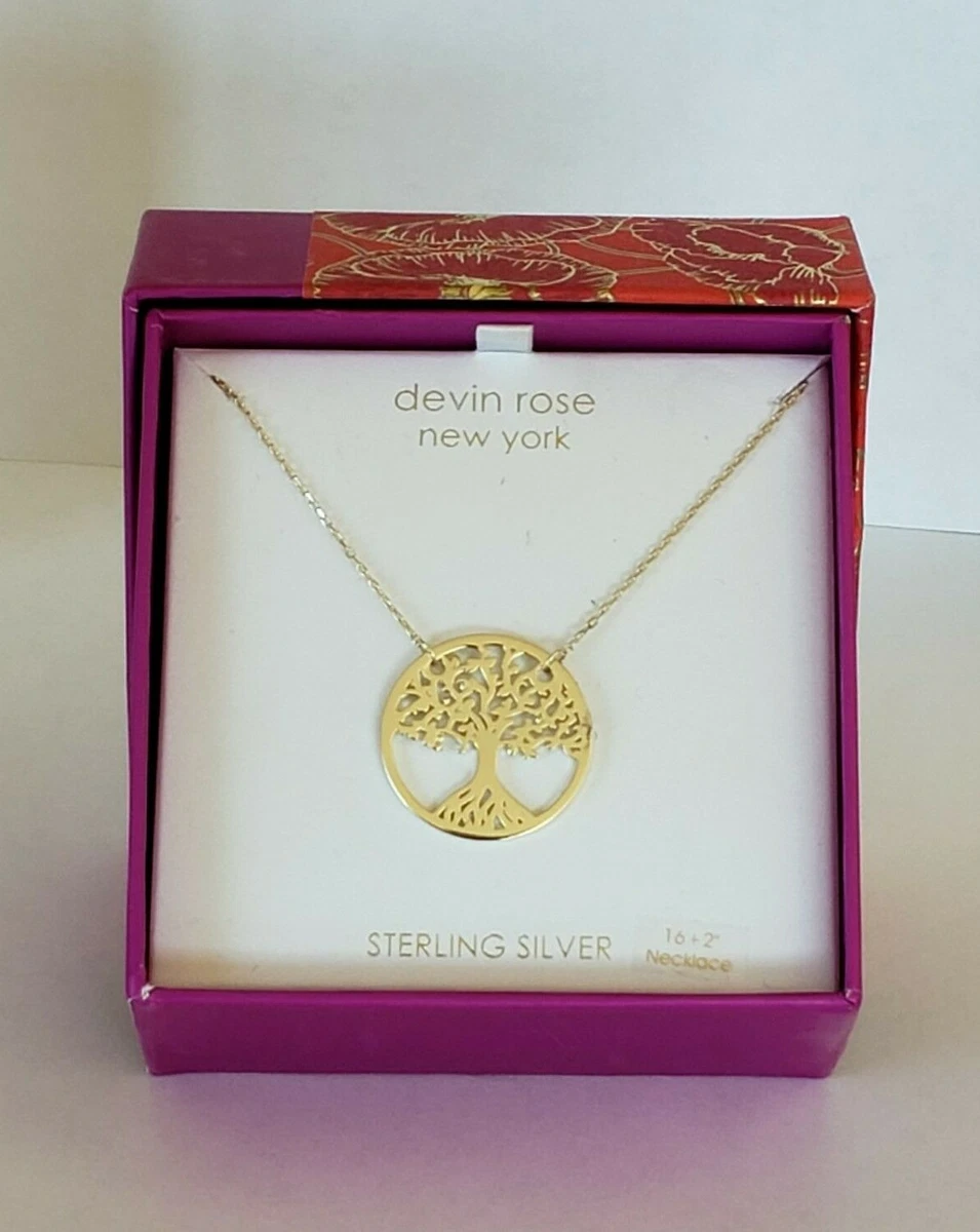 Devin Rose Sterling Silver Gold Vermeil Tree of Life Pendant