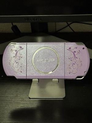 Sony PSP Handheld Console 3001 Hannah Montana Lilac Purple Floral Design