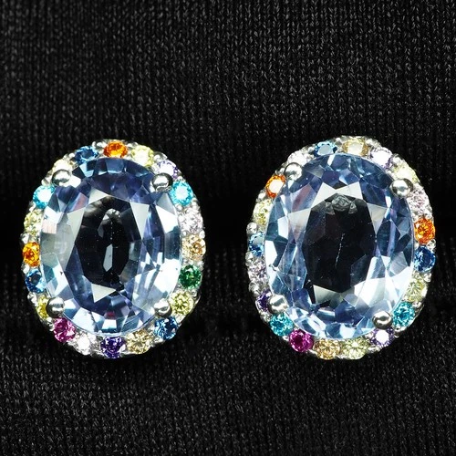 Invaluable Color Change Alexandrite 4.95Ct 925 Sterling Silver Handmade Earrings