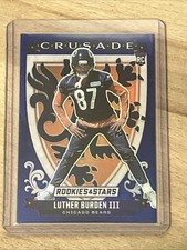 LUTHER BURDEN III 2025 Rookies & Stars CRUSADE BlUE PRIZM ROOKIE RC # /50 BEARS