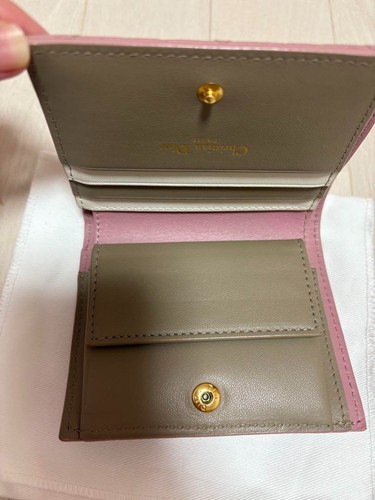 Dior Caro Mini Geldbörse Bifold Geldbörse Kostenloser Versand Japan - Bild 6 von 14