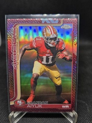 2025 Topps Chrome Brandon Aiyuk Pigskin Refractor #266 49ers