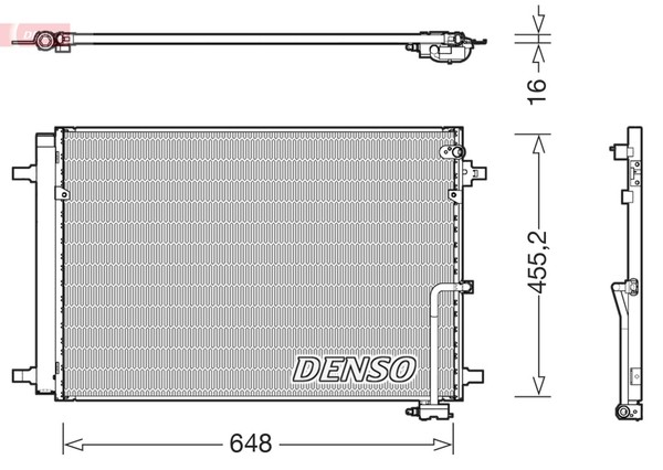 Denso Kondensator Klimaanlage DCN02042 FüR Audi A8 D4 4H2 4H8 4HC 4HL Tfsi Tdi-image