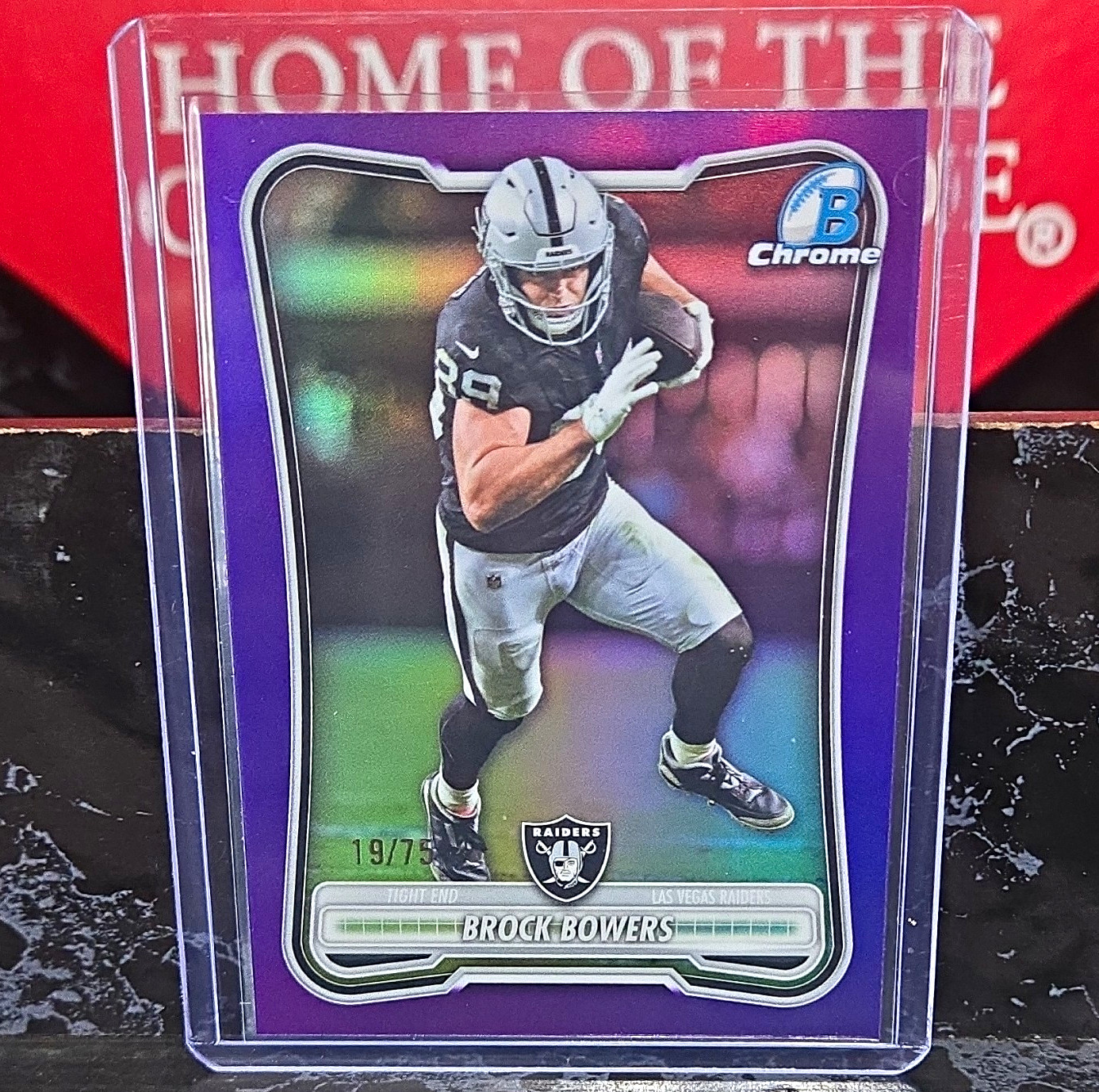Topps Bowman Chrome 2025 Football Brock Bowers Raiders #BCV-59 19/75