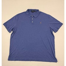 Polo Ralph Lauren Men's Classic Fit Short Sleeve Collared Shirt Blue Size XL