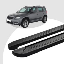 Auto Trittbretter passend für Skoda Yetiab05/2009-12/2017 SOMA Schwarz mIt ABE