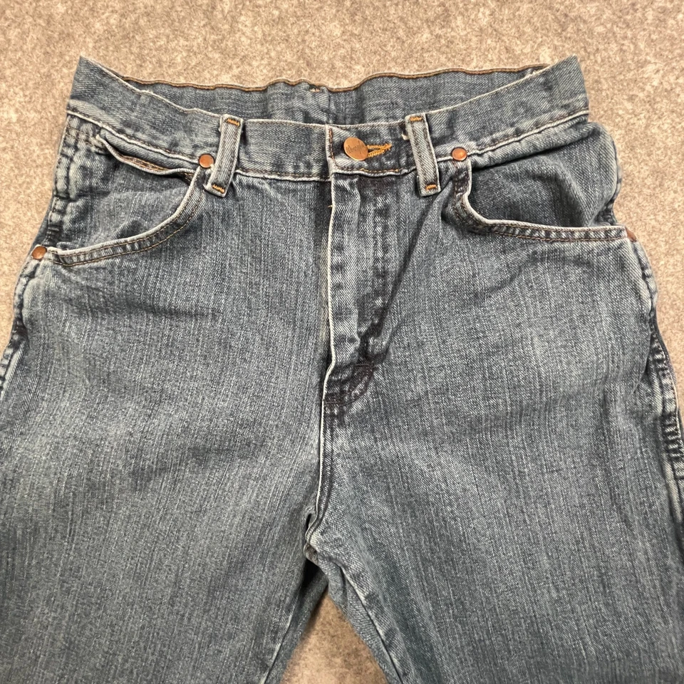 Jeans Wrangler Niños Talla 16 Regular Azul Vaquero Occidental Rodeo Pierna Recta Foto 4 de 4