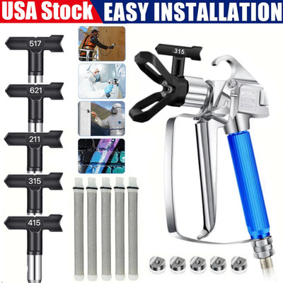 3600PSI Airless Paint Spray Gun with 517 Tip Nozzle Guard For Wagner Sprayers