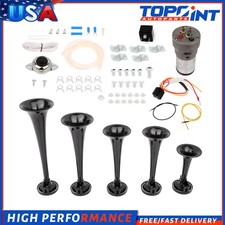 For Car Truck Train Lorry Dixie Musical 5 Plastic130db Trumpet Air Horn