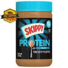 SKIPPY Creamy Peanut Butter with Plant Protein, Shelf-Stable, 16 oz Plastic Jar