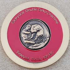 Dionysios' Double Deka Drachme Geocoin - Activated  Adoptable - TB5MQJB