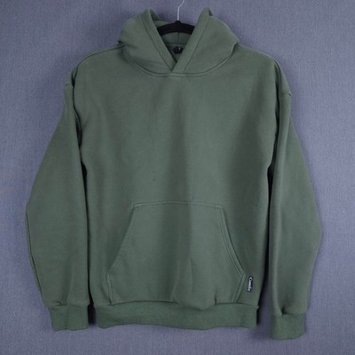 Comfrt Minimalist Hoodie Medium Green Fleece Heavyweight Pullover Sweatshirt