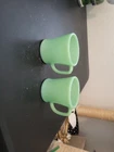 Fire King Jadeite Vintage Oven Ware Coffee Mug D Handle - Set Of 2