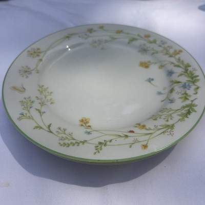 Noritake Revelry Ivory China Dinner Plate 7196 Floral Art Pottery 8.5 Rd 3pcs