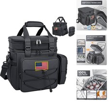 Tactical Lunch Box for Men, 20L Expandable Double Insulated Cooler Bag with D...