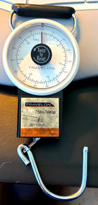 Travelon Compact Luggage Scale Up To  75 LB (34Kgs) Hanging Travel Weight w/Case