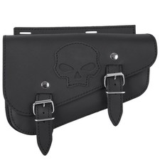 Borsa Laterale Medusa Teschio Destra Harley Davidson Sportster Pelle 48 Nero