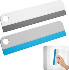 2 Pcs Mini Soft Rubber Mirror Squeegee Window Scrubber Scraper for Shower Glass