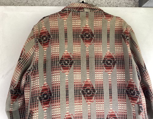 Giacca accappatoio lana western coperta tessuto BEACON vintage anni 40 - Foto 18 di 24