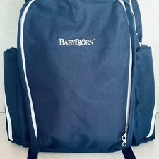Baby Bjorn Navy Blue diaper and two bottle baby backpack.