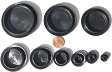 90 Piece Flush Mount Black Hole Plug Assortment for Auto Body and Sheet 