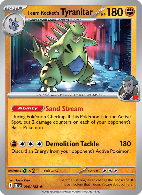 Pokemon Team Rocket's Tyranitar 96 / 182  SV: Destined Rivals