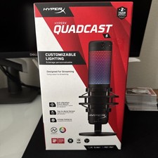 HyperX QuadCast S RGB LED USB GAMING Cardioid Microphone - Black
