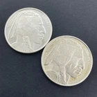 Two 1/4 Oz Silver Fractional Buffalo Rounds