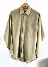 Geoffrey Beene Men's Brown Button Up Wrinkle Free Dress Shirt Size 16 - 34/35
