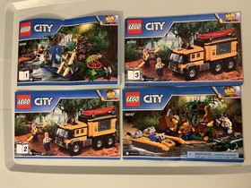 LEGO City 60160 Jungle Mobile Lab Plus 60157 Jungle Starter Kit Both Complete 