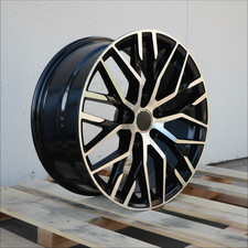 4pcs 22 Wheels 22x9.5 26 5x112 66.6 Oe Black Machined Fit Audi