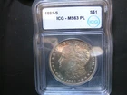 1881 S Morgan Silver Dollar 63 PL