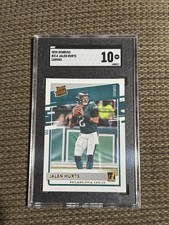 Panini 2020 Donruss Jalen Hurts #314 Canvas SGC 10 Philadelphia Eagles